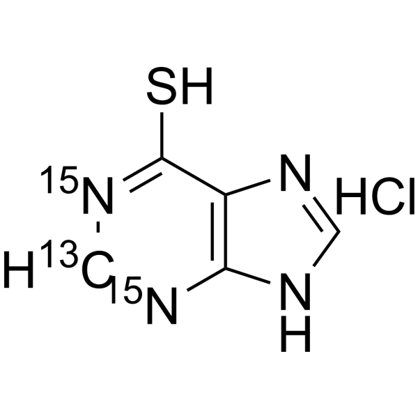 6-Mercaptopurine-13C,15N2 hydrochloride